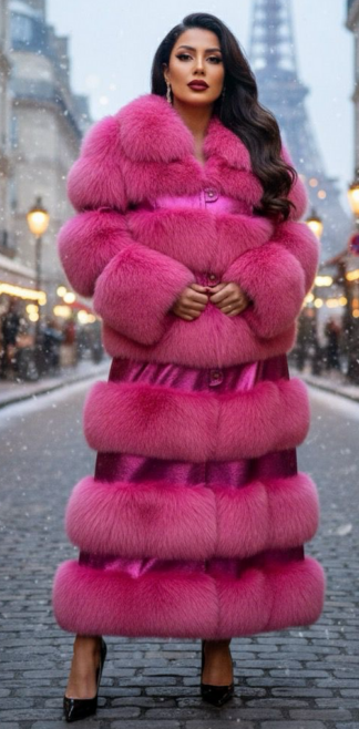 Full Length Fuchsia Fox Horizontal Coat – Marc Kaufman Furs