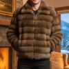 Mocha Rex Rabbit Men’s Jacket