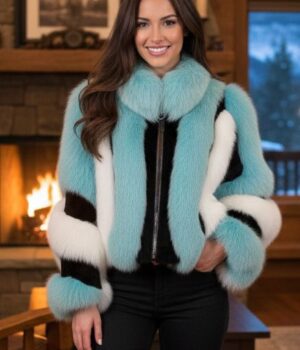 Green White Fox jacket