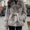 Taupe Mink With Sable Collar
