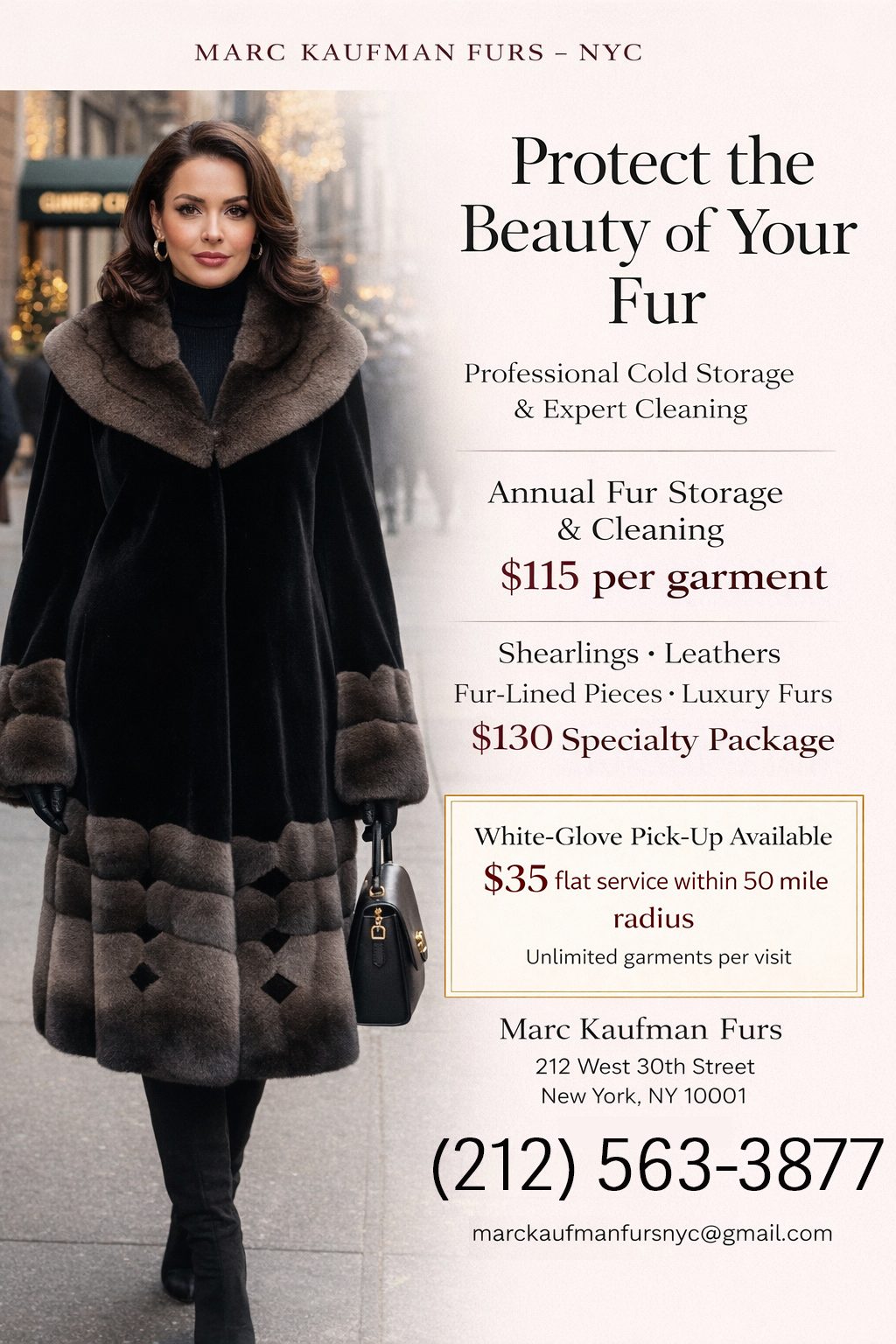Fur storage NYC climate controlled vault Marc Kaufman Furs