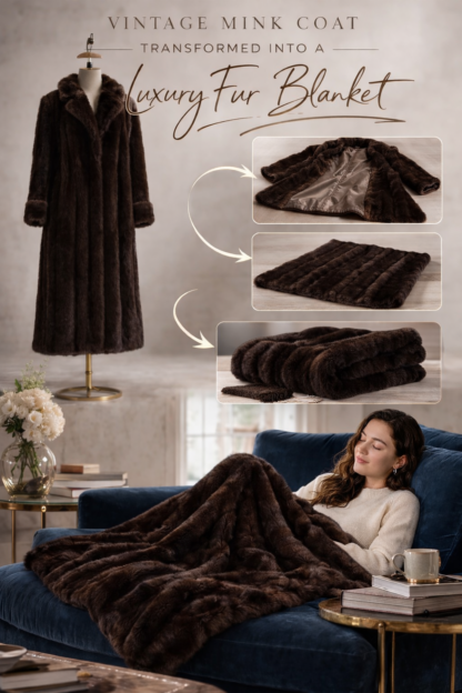 Heirloom preservation, luxury home decor, bespoke fur throws, sustainable fashion, furrier services.