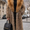 Full Length Red fox coat shawl collar – Marc Kaufman Furs