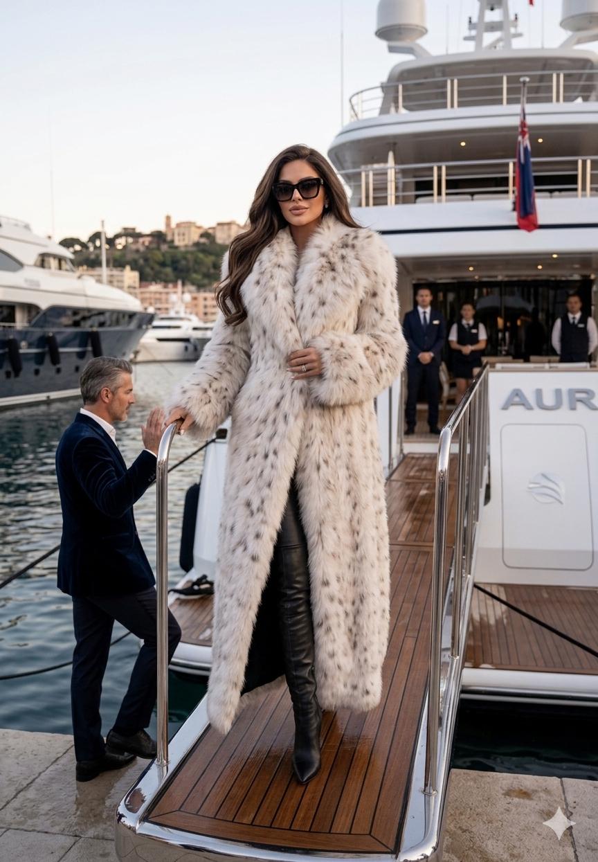 Luxury superyacht Seraphina docked at sunset with golden reflections across calm water