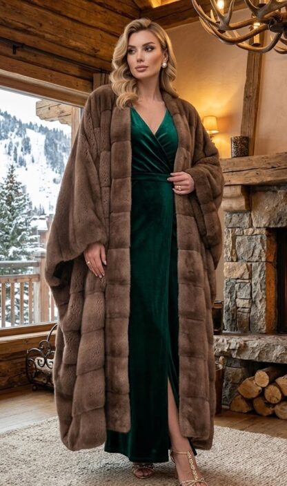 Demi Full Length Mink Coat Cape – Marc Kaufman Furs