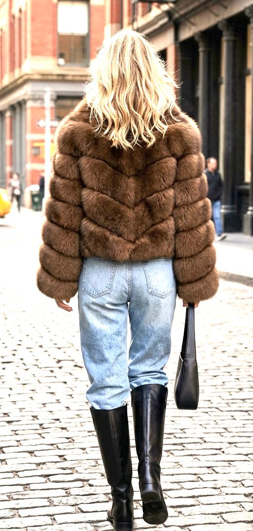 Sable Dyed Directional Fox Jacket 3516 - Image 3